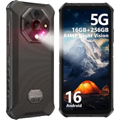 Ulefone Armor X16 Pro, 16 Go (8+8 Go) 256 Go, Noir/Marron - Publicité Ulefone Armor X16 Pro, 16 Go (8+8 Go) 256 Go, Noir/Marron - Publicité