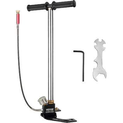 VEVOR - Pompe à pied 0-4500 psi - Pompe pneumatique 3 étages - Manomètre précis - Pédale pliable - Publicité VEVOR - Pompe à pied 0-4500 psi - Pompe pneumatique 3 étages - Manomètre précis - Pédale pliable - Publicité