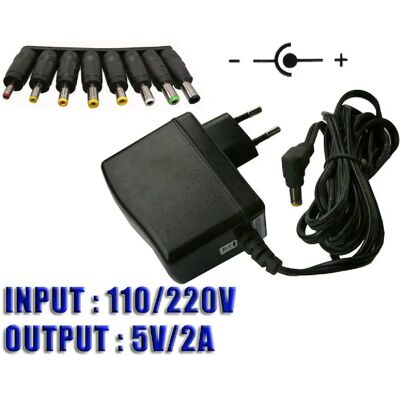 Kalea-Informatique Boîtier d'Alimentation Externe - 220V en 5V 2A + 8 Embouts - Publicité Kalea-Informatique Boîtier d'Alimentation Externe - 220V en 5V 2A + 8 Embouts - Publicité