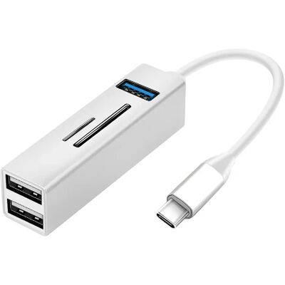 Avizar Hub USB-C 5 en 1 - Argent - Publicité Avizar Hub USB-C 5 en 1 - Argent - Publicité
