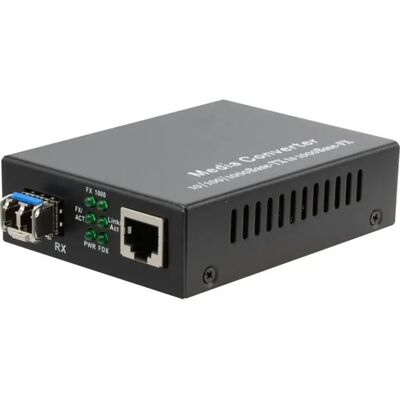 Dexlan Convertisseur RJ45 Gigabit vers SFP avec module 1000LX Fibre LC 20Kms - Publicité Dexlan Convertisseur RJ45 Gigabit vers SFP avec module 1000LX Fibre LC 20Kms - Publicité