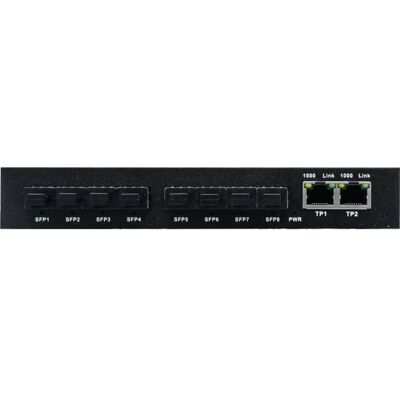 Dexlan Etoile optique Switch Gigabit Ethernet 10 ports dont 8 ports fibre SFP et 2 RJ45 - Publicité Dexlan Etoile optique Switch Gigabit Ethernet 10 ports dont 8 ports fibre SFP et 2 RJ45 - Publicité