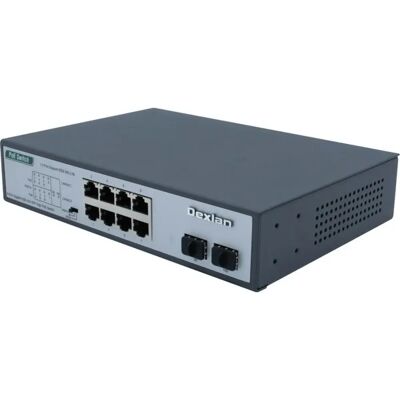 Dexlan SWITCH 8 ports Gigabit dont 4 PoE+ 30W et 2 PoE++ 90W & 2 SFP 100/1G - Publicité Dexlan SWITCH 8 ports Gigabit dont 4 PoE+ 30W et 2 PoE++ 90W & 2 SFP 100/1G - Publicité
