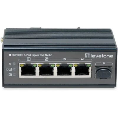 LevelOne IGP-0501 commutateur réseau Gigabit Ethernet (10/100/1000) PoE - Publicité LevelOne IGP-0501 commutateur réseau Gigabit Ethernet (10/100/1000) PoE - Publicité