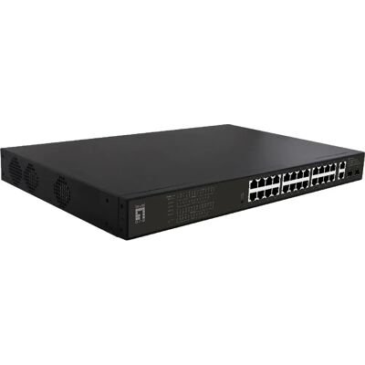 LevelOne GEP-2821 Commutateur Gigabit PoE 28 Ports - Publicité LevelOne GEP-2821 Commutateur Gigabit PoE 28 Ports - Publicité