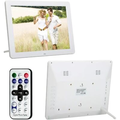 Cadre Photo Numérique 12 Pouces Tft LCD Lecteur Musique Réveil Calendrier Blanc + SD 16 Go - Yonis - Publicité Cadre Photo Numérique 12 Pouces Tft LCD Lecteur Musique Réveil Calendrier Blanc + SD 16 Go - Yonis - Publicité