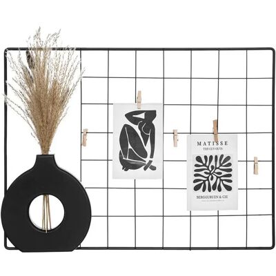 ATMOSPHERA Porte Photo Mural en Métal Aaron 55cm Noir - Publicité ATMOSPHERA Porte Photo Mural en Métal Aaron 55cm Noir - Publicité