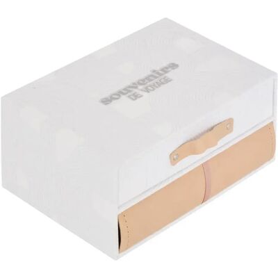 ATMOSPHERA Coffret Album Photo Sky 18cm Beige - Publicité ATMOSPHERA Coffret Album Photo Sky 18cm Beige - Publicité