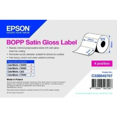 Epson BOPP Satin 102mm x 51mm - Publicité Epson BOPP Satin 102mm x 51mm - Publicité