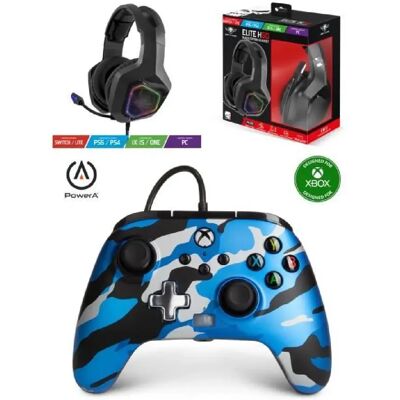 Powera micro-casque gamer - Bleu - Publicité Powera micro-casque gamer - Bleu - Publicité