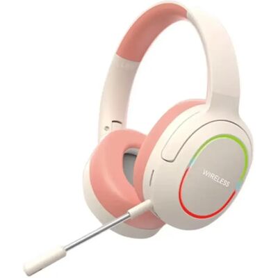 Casque Audio Gaming Sans Fil Pliable Réduction De Bruit Avec Microphone - Rose - Yonis - Publicité Casque Audio Gaming Sans Fil Pliable Réduction De Bruit Avec Microphone - Rose - Yonis - Publicité