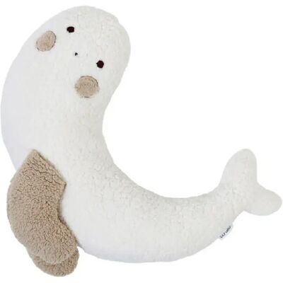 Tinéo Coussin maternité 3-en-1 phoque Sherpa off-white - Publicité Tinéo Coussin maternité 3-en-1 phoque Sherpa off-white - Publicité