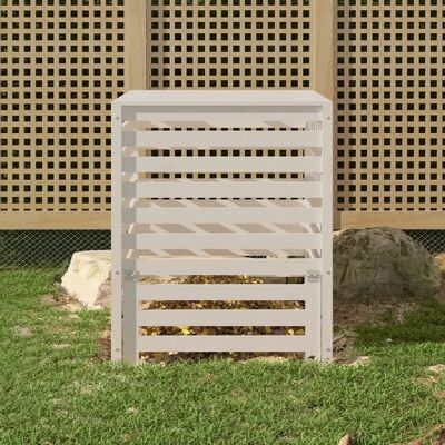 Composteur en bois massif de pin blanc vidaXL - Bac à déchets de jardin - Publicité Composteur en bois massif de pin blanc vidaXL - Bac à déchets de jardin - Publicité