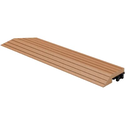 ML-Design Bordure de finition pour dalles de sol WPC clipsable coin gauche marron clair - Publicité ML-Design Bordure de finition pour dalles de sol WPC clipsable coin gauche marron clair - Publicité