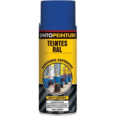 SINTO - Anti-rust spray - Bleu gentiane - Spray peinture - Publicité SINTO - Anti-rust spray - Bleu gentiane - Spray peinture - Publicité