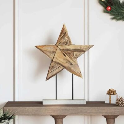 vidaXL Étoile de Noël Marron 43,5 x 13,5 x 59 cm Bois de teck massif - Publicité vidaXL Étoile de Noël Marron 43,5 x 13,5 x 59 cm Bois de teck massif - Publicité