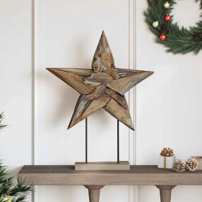 vidaXL Étoile de Noël Marron 59,5 x 18 x 74 cm Bois de teck massif - Publicité vidaXL Étoile de Noël Marron 59,5 x 18 x 74 cm Bois de teck massif - Publicité