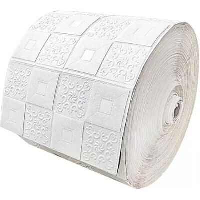 General Rouleau de papier peint autocollant mural 3D DIY, blanc, bleu, rose, gris, bloc de mousse souple, décoration murale pour cuisine, chambre, maison, étanche~0522 - Publicité General Rouleau de papier peint autocollant mural 3D DIY, blanc, bleu, rose, gris, bloc de mousse souple, décoration murale pour cuisine, chambre, maison, étanche~0522 - Publicité