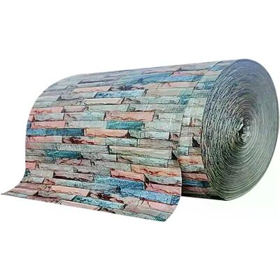 General Rouleau de papier peint autocollant mural 3D DIY, blanc, bleu, rose, gris, bloc de mousse souple, décoration murale pour cuisine, chambre, maison, étanche~0523 - Publicité General Rouleau de papier peint autocollant mural 3D DIY, blanc, bleu, rose, gris, bloc de mousse souple, décoration murale pour cuisine, chambre, maison, étanche~0523 - Publicité
