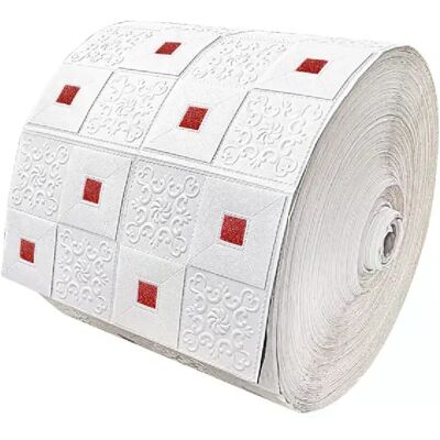 General Rouleau de papier peint autocollant mural 3D DIY, blanc, bleu, rose, gris, bloc de mousse souple, décoration murale pour cuisine, chambre, maison, étanche~0516 - Publicité General Rouleau de papier peint autocollant mural 3D DIY, blanc, bleu, rose, gris, bloc de mousse souple, décoration murale pour cuisine, chambre, maison, étanche~0516 - Publicité