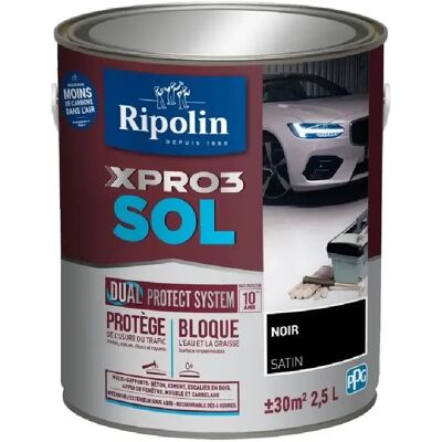 Peinture sol - RIPOLIN - Noir - Mat - 2,5L - Publicité Peinture sol - RIPOLIN - Noir - Mat - 2,5L - Publicité