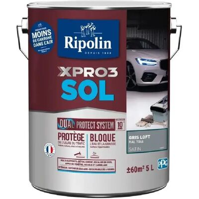 Peinture sol - RIPOLIN - Gris Loft - Mat - 5L - Publicité Peinture sol - RIPOLIN - Gris Loft - Mat - 5L - Publicité