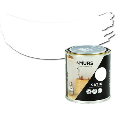 4murs Peinture So Quick - Blanc - 0,5 L - Publicité 4murs Peinture So Quick - Blanc - 0,5 L - Publicité