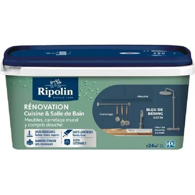 RIPOLIN Blue de Bering - 2L - Satin - Publicité RIPOLIN Blue de Bering - 2L - Satin - Publicité