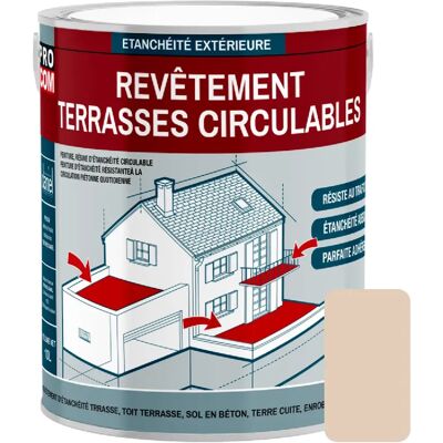 PRO COM Peinture Étanchéité Terrasse 2.5L Sable - Publicité PRO COM Peinture Étanchéité Terrasse 2.5L Sable - Publicité