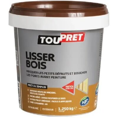 Toupret Enduit de lissage bois - 1,25 kg - Publicité Toupret Enduit de lissage bois - 1,25 kg - Publicité