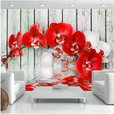 Papier Peint Ruby Orchid d'Artgeist - 350x245 - Décor intérieur - Publicité Papier Peint Ruby Orchid d'Artgeist - 350x245 - Décor intérieur - Publicité