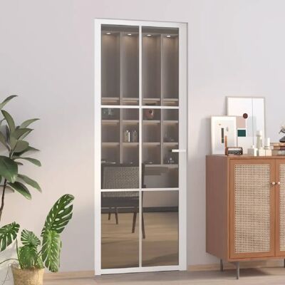 vidaXL - 350588 - Blanc - Verre trempé - Porte intérieure - Publicité vidaXL - 350588 - Blanc - Verre trempé - Porte intérieure - Publicité