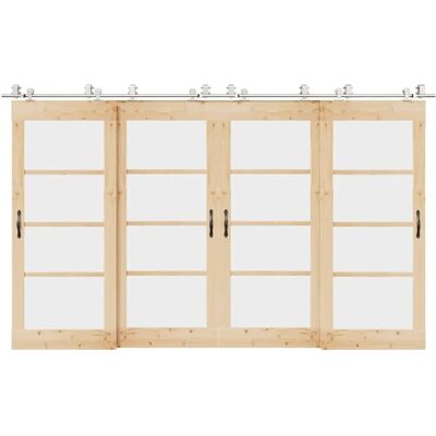 Kit de quincaillerie pour porte coulissante en acier inoxydable 183 cm vidaXL - Publicité Kit de quincaillerie pour porte coulissante en acier inoxydable 183 cm vidaXL - Publicité