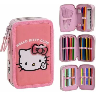Pochette crayons Hello Kitty Rose 12,5 x 6,5 x 19,5 cm - Publicité Pochette crayons Hello Kitty Rose 12,5 x 6,5 x 19,5 cm - Publicité