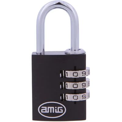 AMIG Cadenas à chiffres 75 25 mm Aluminium Noir - Publicité AMIG Cadenas à chiffres 75 25 mm Aluminium Noir - Publicité