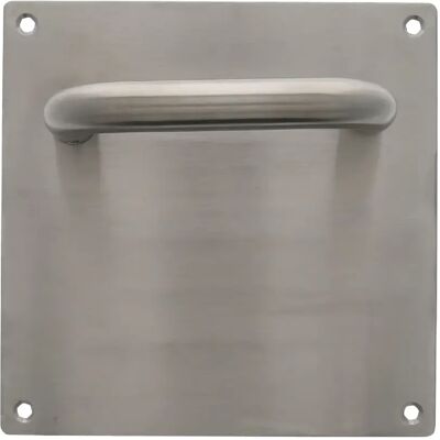 Poignée Amig Avec Plaque 180x180 - Inox Rectangulaire - Publicité Poignée Amig Avec Plaque 180x180 - Inox Rectangulaire - Publicité