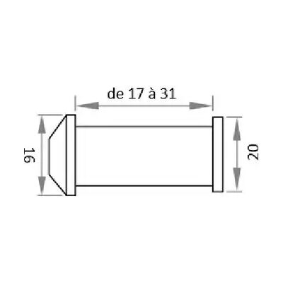 Microviseur pour porte de 17 à 28mm et 31 à 38mm diamètre 12mm laiton poli HERACLES MICRO 01 - Publicité Microviseur pour porte de 17 à 28mm et 31 à 38mm diamètre 12mm laiton poli HERACLES MICRO 01 - Publicité