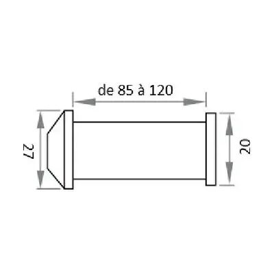 HERACLES - MICRO 32 - 60-80mm 85-120mm dia - Brass door viewer - Publicité HERACLES - MICRO 32 - 60-80mm 85-120mm dia - Brass door viewer - Publicité
