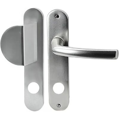 Paire de poignées plaques aluminium 234 mm béquille aileron sans clés trou 20 mm Bricard - Publicité Paire de poignées plaques aluminium 234 mm béquille aileron sans clés trou 20 mm Bricard - Publicité