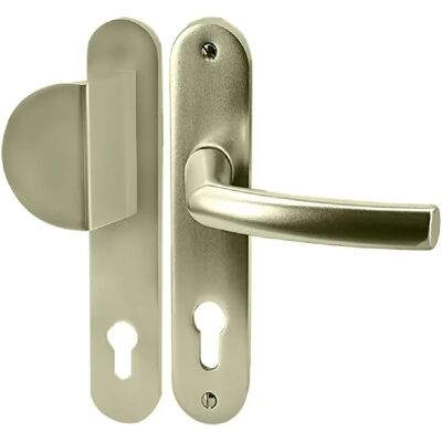 Paire poignées de porte aluminium blindée Bricard Osmose 234 mm béquille aileron trou cylindre - Publicité Paire poignées de porte aluminium blindée Bricard Osmose 234 mm béquille aileron trou cylindre - Publicité