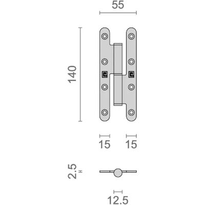 Héraclès - PAB14055 D - inox 304 - extrémités rondes - hinge - Publicité Héraclès - PAB14055 D - inox 304 - extrémités rondes - hinge - Publicité