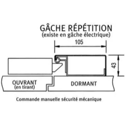 Gâche à répétition pour serrure carénée SESAME 1 blanc gauche 3 m HERACLES NP8468S0020 - Publicité Gâche à répétition pour serrure carénée SESAME 1 blanc gauche 3 m HERACLES NP8468S0020 - Publicité