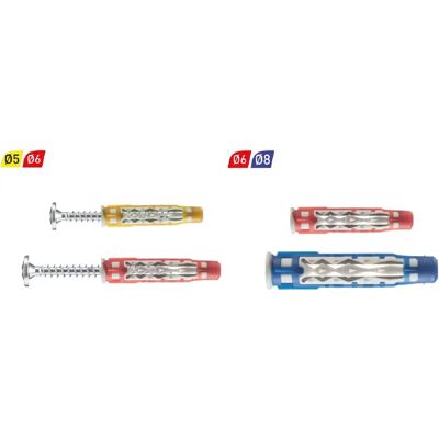 Spit Blister 30 chevilles bi matière COLORTECH 5x30 avec vis - Publicité Spit Blister 30 chevilles bi matière COLORTECH 5x30 avec vis - Publicité