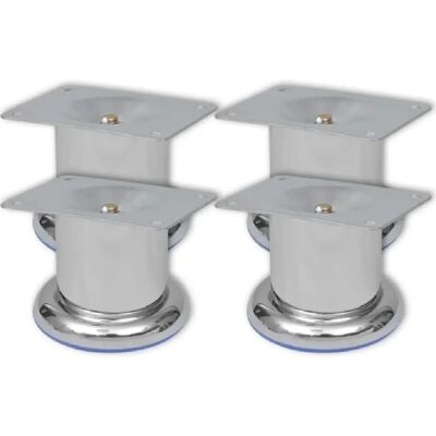 vidaXL 4x Pieds de Canapé Chrome - Accessoire Moderne - Publicité vidaXL 4x Pieds de Canapé Chrome - Accessoire Moderne - Publicité