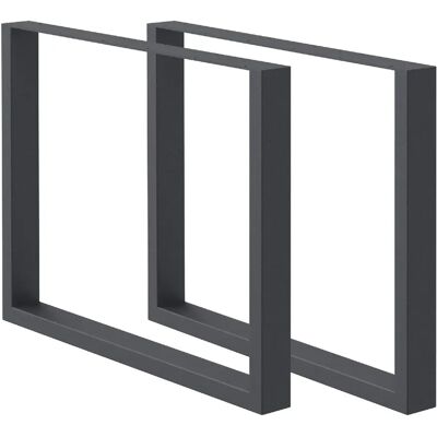 ECD Germany - Ensemble de 2 pieds de table industriels carrés - Gris foncé - Publicité ECD Germany - Ensemble de 2 pieds de table industriels carrés - Gris foncé - Publicité