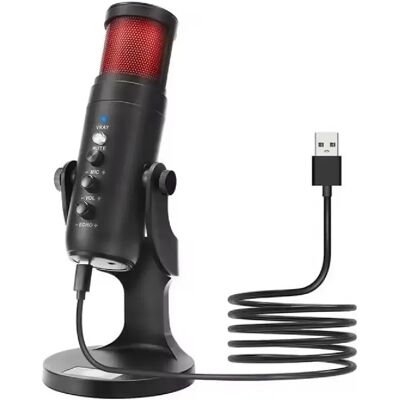 Yonis Microphone USB Professionnel Pour Podcasts - Noir - Publicité Yonis Microphone USB Professionnel Pour Podcasts - Noir - Publicité