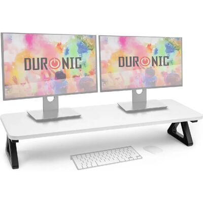 Duronic DM06-2 WE Support pour Deux moniteurs en MDF 82 x 30 cm Rehausseur d'écran d'Ordinateur Portable LCD LED TV pour 1 ou 2 écrans de 13,5cm Espace de Travail Ergonomique avec Rangement - Publicité Duronic DM06-2 WE Support pour Deux moniteurs en MDF 82 x 30 cm Rehausseur d'écran d'Ordinateur Portable LCD LED TV pour 1 ou 2 écrans de 13,5cm Espace de Travail Ergonomique avec Rangement - Publicité