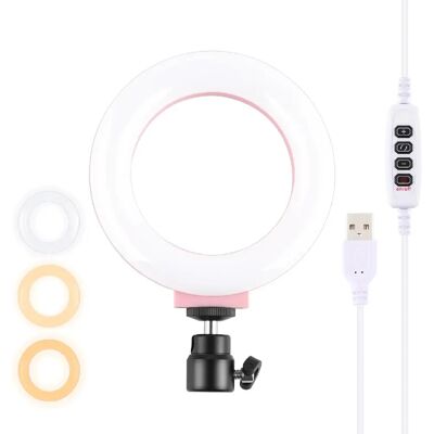 Yonis Anneau Lumineux LED 12 cm USB Réglable - Publicité Yonis Anneau Lumineux LED 12 cm USB Réglable - Publicité