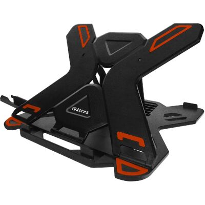 Avizar Support tablette pliable - Noir/Orange - Publicité Avizar Support tablette pliable - Noir/Orange - Publicité
