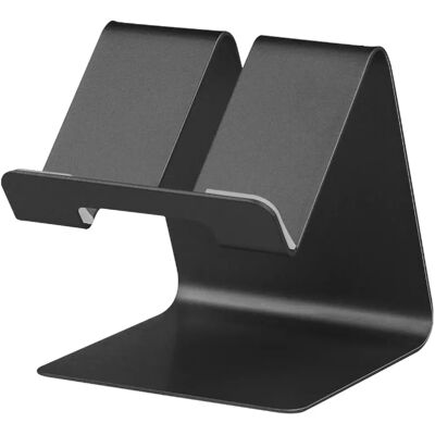 Support de Bureau en Aluminium Noir pour Smartphone - AVIZAR - Publicité Support de Bureau en Aluminium Noir pour Smartphone - AVIZAR - Publicité